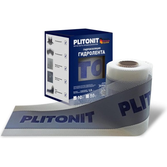Лента для гидроизоляции PLITONIT ГидроЛента 50 м 15910 Н001054 Лента для гидроизоляции PLITONIT ГидроЛента 50 м 15910 Н001054