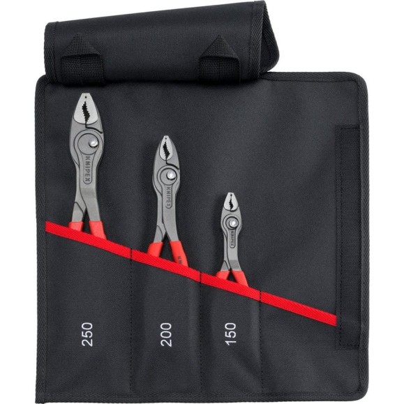 Набор клещей с фронтальным и боковым захватами Knipex TwinGrip Set, в сумке-скрутке, 3 предмета, KN-8201150 / 200 / 250 KN-001961V01 Набор клещей с фронтальным и боковым захватами Knipex TwinGrip Set, в сумке-скрутке, 3 предмета, KN-8201150 / 200 / 250 KN-001961V01