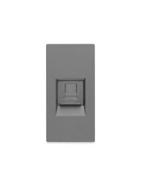 Розетка Vell серая, 1/2, RJ CAT6, модуль, 1379016