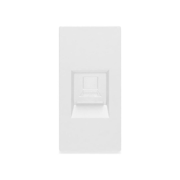 Розетка белая, 1/2, RJ CAT6, модуль, Vell 1379014 Розетка белая, 1/2, RJ CAT6, модуль, Vell 1379014