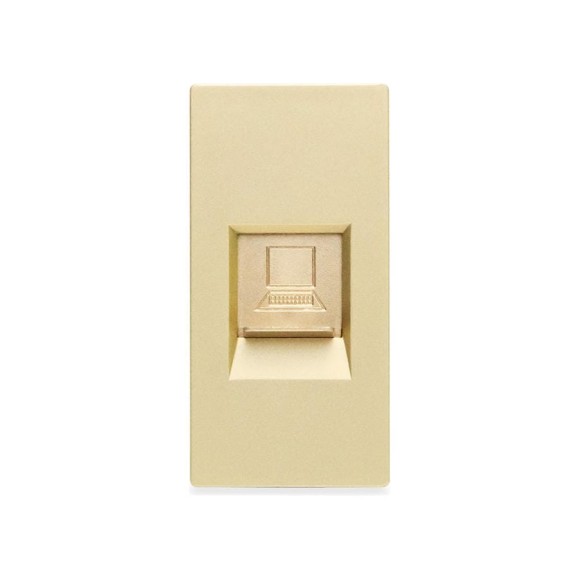 Розетка золотая, 1/2, RJ CAT6, модуль, Vell 1379017 Розетка золотая, 1/2, RJ CAT6, модуль, Vell 1379017