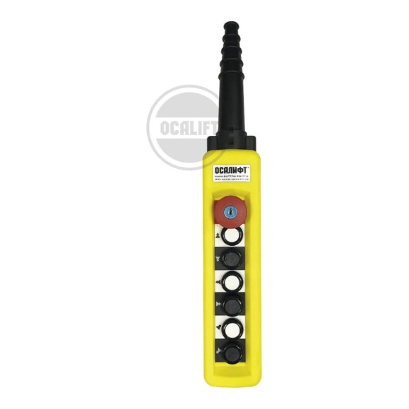 Пульт управления 6 кнопок, 1 скорость, стоп, ключ, IP65 OCALIFT XАC-A6713Y