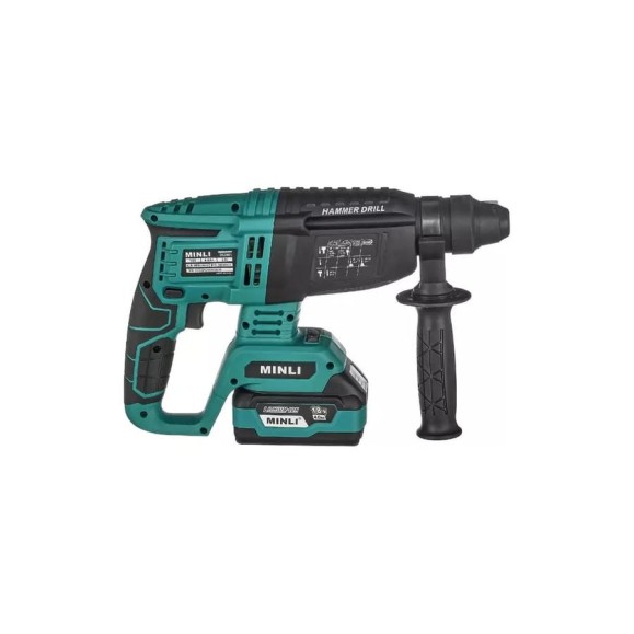 Бесщеточный аккумуляторный перфоратор MINLI 26мм. 2.0N.m Li-ion 18Vx2 / 4.0A DC2601 Бесщеточный аккумуляторный перфоратор MINLI 26мм. 2.0N.m Li-ion 18Vx2 / 4.0A DC2601
