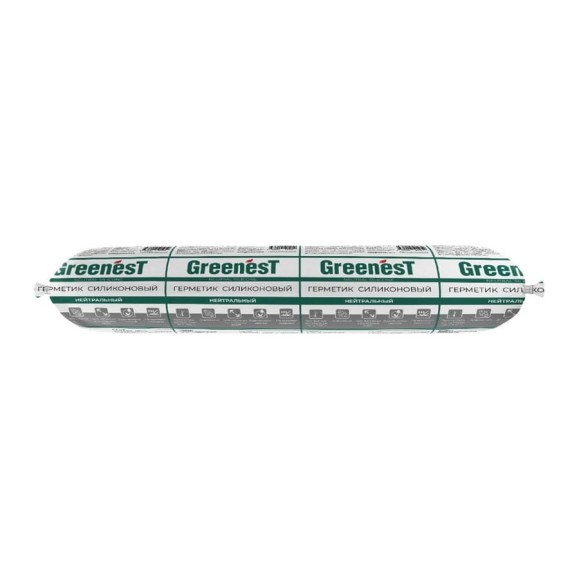 Герметик силиконовый нейтральный Greenest черный, 600мл 286009005