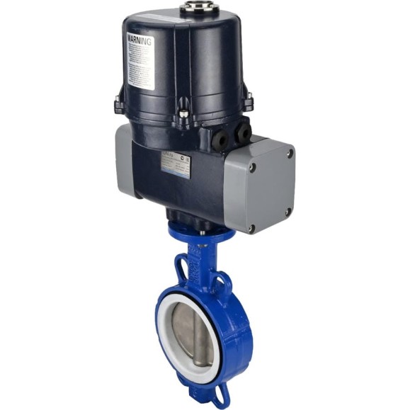 Затвор дисковый DN.ru WCB-316L-PTFE Ду40 Ру16 электропривод ЭПВП-005 220В D050-81406