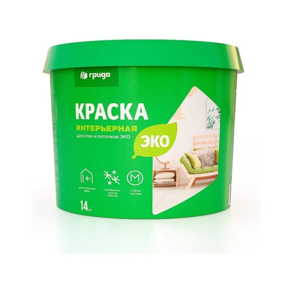 Краска интерьерная ГРИДА ЭКО 14кг база А (белая) НФ-00000260