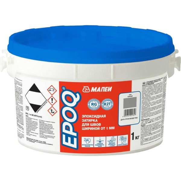 Затирка для швов EPOQ, МАПЕИ, цвет 112 Серый, 1кг FG01611201