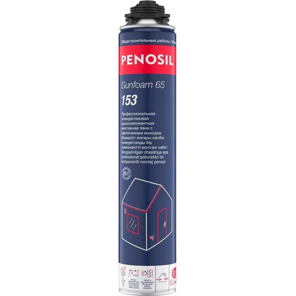Пена монтажная профессиональная Penosil Gunfoam 65 153, 850 мл A1654Z Пена монтажная профессиональная Penosil Gunfoam 65 153, 850 мл A1654Z