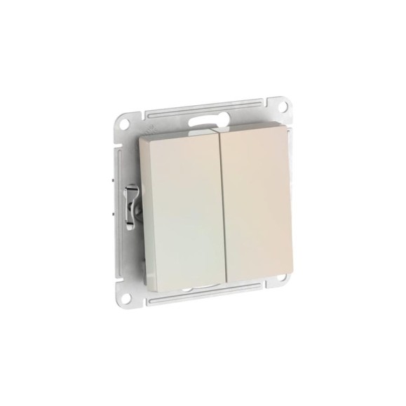 Механизм 2-клавишного переключателя Systeme Electric ATLASDESIGN сх.6/2, 10АХ, быстрозажимная клемма, жемчуг ATN000465S