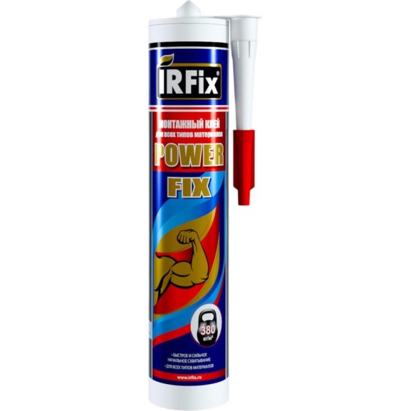 Монтажный клей IRFIX POWER FIX MS белый, 290 мл, мс-полимер 20038 Монтажный клей IRFIX POWER FIX MS белый, 290 мл, мс-полимер 20038