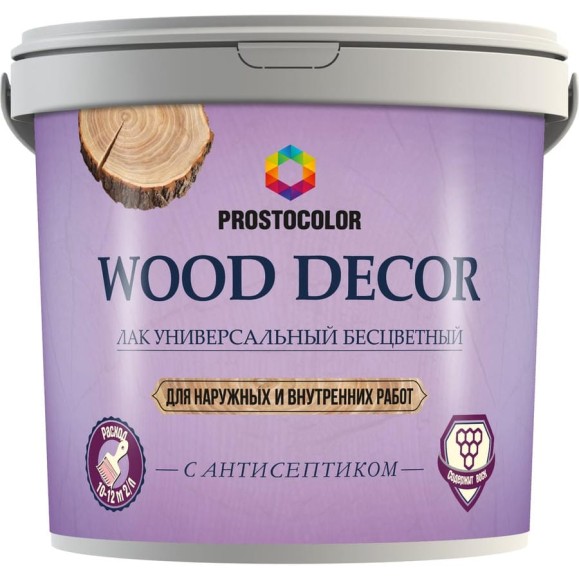 Лак PROSTOCOLOR ПРОСТОКОЛОР WOOD DÉCOR с воском (матовый) 9.0 л 00-00002470 Лак PROSTOCOLOR ПРОСТОКОЛОР WOOD DÉCOR с воском (матовый) 9.0 л 00-00002470
