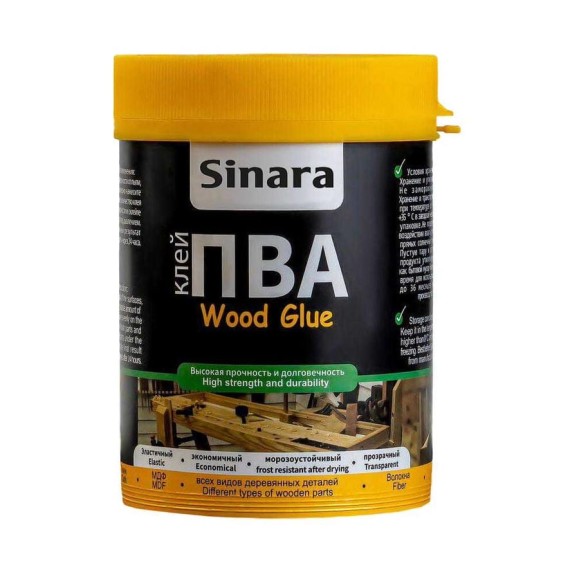 Клей ПВА столярный Sinara 0,75кг SP 502