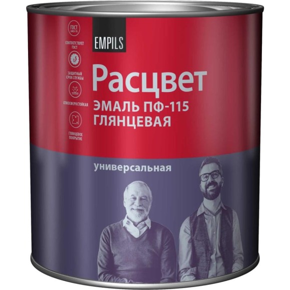 Эмаль Расцвет ПФ-115 коричневая, 2.7 кг 9234 Эмаль Расцвет ПФ-115 коричневая, 2.7 кг 9234