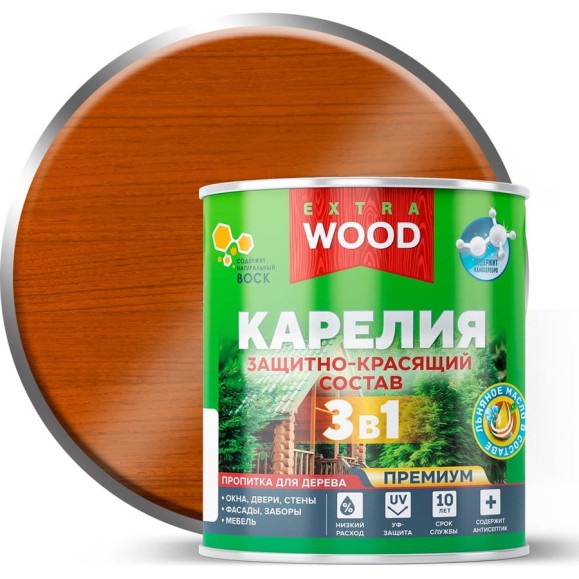Защитно-красящий состав Farbitex 3в1 для древесины калужница Карелия (0.75 л) W 4300016704 Защитно-красящий состав Farbitex 3в1 для древесины калужница Карелия (0.75 л) W 4300016704