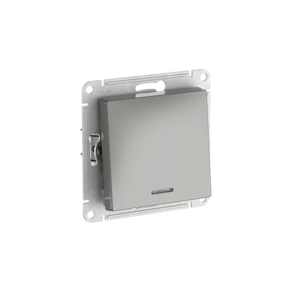 1-клавишный выключатель с подсветкой Systeme Electric ATLASDESIGN, сх.1а, 10АХ, мех., быстрозажимные клеммы, сталь ATN000913S 1-клавишный выключатель с подсветкой Systeme Electric ATLASDESIGN, сх.1а, 10АХ, мех., быстрозажимные клеммы, сталь ATN000913S
