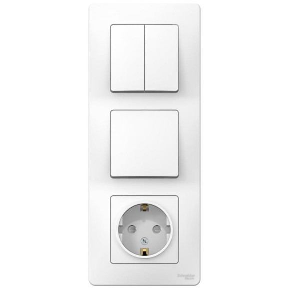 Розетка+выключатель Systeme Electric Blanca внутр Бел з/к шт 16А, 250В+выкл 1кл.+выкл 2кл. SE BLNBS101201 Розетка+выключатель Systeme Electric Blanca внутр Бел з/к шт 16А, 250В+выкл 1кл.+выкл 2кл. SE BLNBS101201