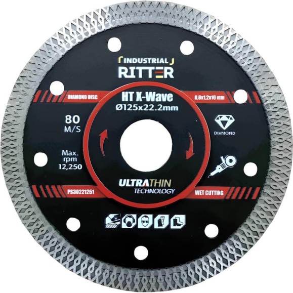 Диск алмазный Eco HT X-Wave RITTER 230х22.23 мм 1.4х1.8х10 мм PS30222301