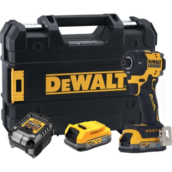 Аккумуляторный масляный шуруповерт Dewalt DCF870E2T, 18 В, 56 Нм, 4200 уд/мин, с 2 АКБ 1.7 Ач и ЗУ, в кейсе TSTAK DCF870E2T-QW