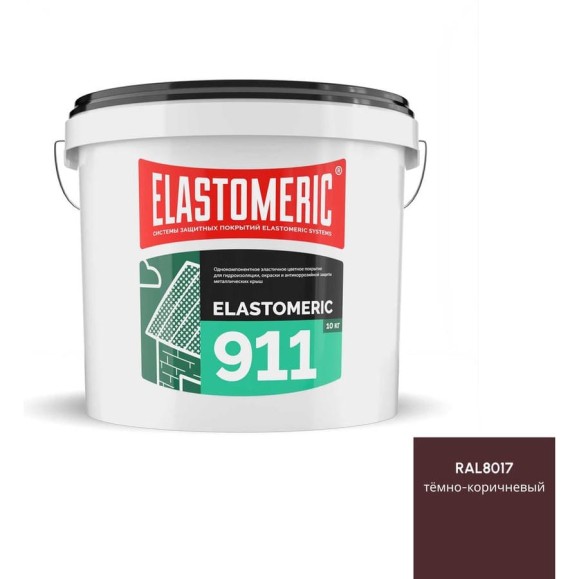 Жидкая резина для кровли Elastomeric Systems 10 кг, темно-коричневая Elastomeric-911 911_8017_10kg