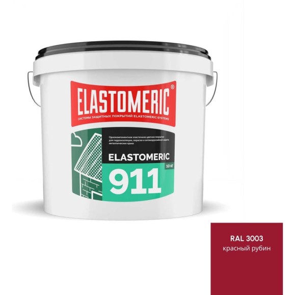 Жидкая резина для кровли Elastomeric Systems 10 кг, красная Elastomeric-911 911_3003_10kg Жидкая резина для кровли Elastomeric Systems 10 кг, красная Elastomeric-911 911_3003_10kg