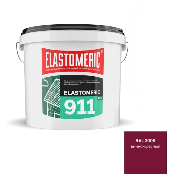 Жидкая резина для кровли Elastomeric Systems 10 кг, темно-красная Elastomeric-911 911_3005_10kg Жидкая резина для кровли Elastomeric Systems 10 кг, темно-красная Elastomeric-911 911_3005_10kg