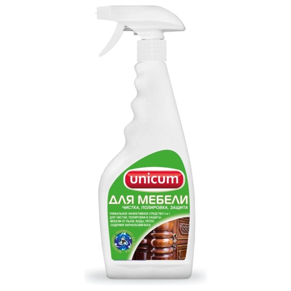 Средство для полировки и ухода за мебелью UNICUM 3 в 1, 0.5 л 300308/6 Средство для полировки и ухода за мебелью UNICUM 3 в 1, 0.5 л 300308/6