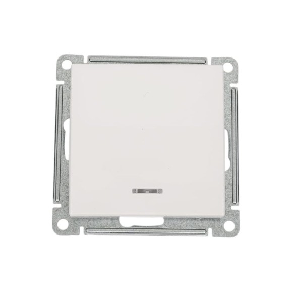Механизм 1-клавишного выключателя с подсветкой Systeme Electric W59 10ах, белый VS110-153-1-86