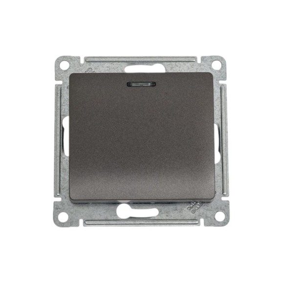 Переключатель Systeme Electric Glossa Графит 1-клавишный с подсветкой, сх.6а,10AX SE GSL001363 Переключатель Systeme Electric Glossa Графит 1-клавишный с подсветкой, сх.6а,10AX SE GSL001363