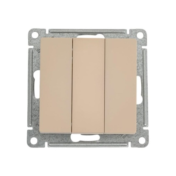 3-клавишный выключатель Systeme Electric Atlasdesign песочный сх.1+1+1, 10ах ATN001231 3-клавишный выключатель Systeme Electric Atlasdesign песочный сх.1+1+1, 10ах ATN001231