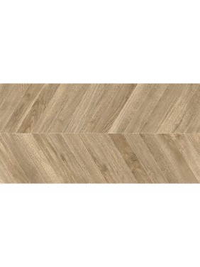 Керамогранит Волнат Шеврон светлый / Walnut Chevron Light матовый карвинг 1200х600х9,5 1,44м2 (2 шт в уп) св. коричневый Delacora D120251M