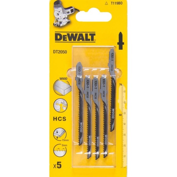 Пилка для лобзика DEWALT DT2050, по дереву, 5 шт DT2050-QZ Пилка для лобзика DEWALT DT2050, по дереву, 5 шт DT2050-QZ