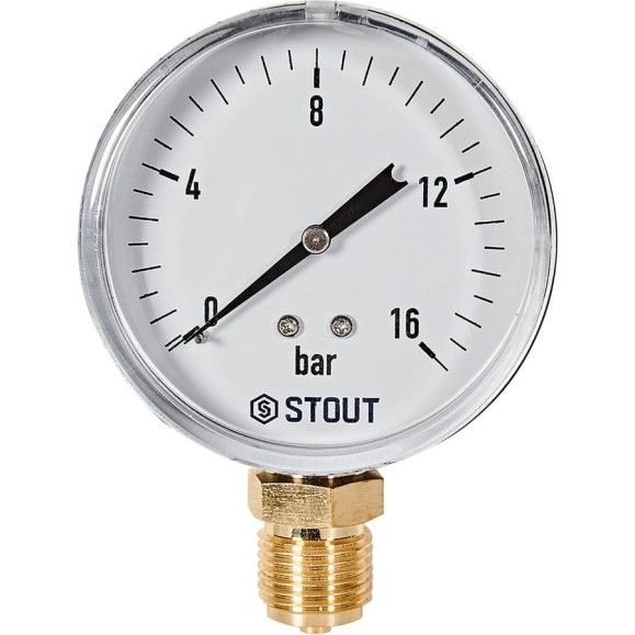 Манометр радиальный STOUT SIM-1010-801615 корпус Dn 80 мм 1/2, 0...16 бар RG0094NU9EUE82 Манометр радиальный STOUT SIM-1010-801615 корпус Dn 80 мм 1/2, 0...16 бар RG0094NU9EUE82