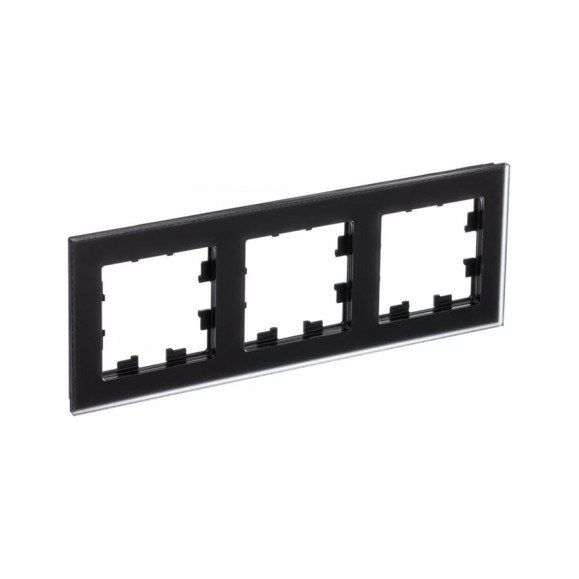 Рамка Systeme Electric AtlasDesign NATURE матовое стекло черный 3-ая ATN331003 Рамка Systeme Electric AtlasDesign NATURE матовое стекло черный 3-ая ATN331003