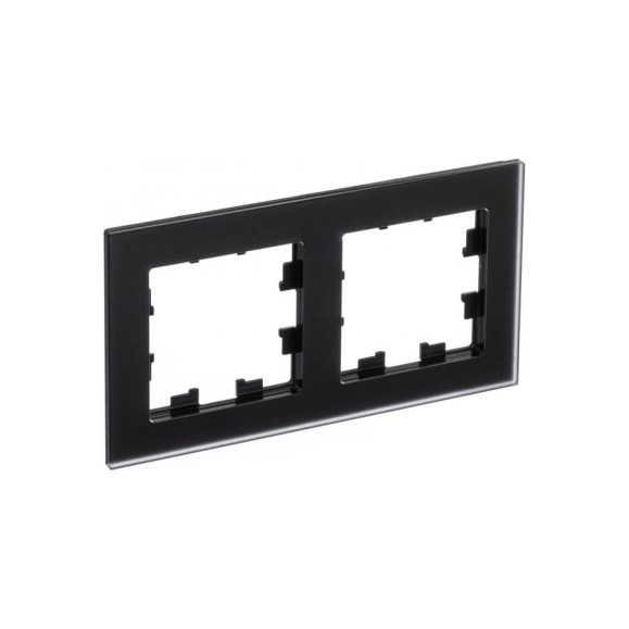 2-местная рамка Systeme Electric AtlasDesign NATURE матоваое стекло черный ATN331002 2-местная рамка Systeme Electric AtlasDesign NATURE матоваое стекло черный ATN331002
