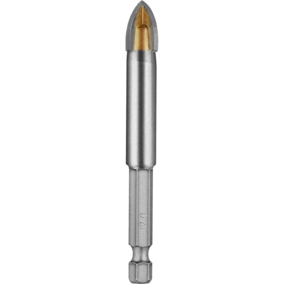 Сверло по стеклу и керамике четырехгранное 12 мм vertextools 335-04-12