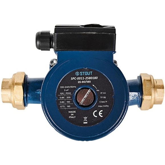 Циркуляционный насос STOUT SPC-0011-2580180 25-80/180 220/240V 50Hz с латун RG0093JHDQR4FL Циркуляционный насос STOUT SPC-0011-2580180 25-80/180 220/240V 50Hz с латун RG0093JHDQR4FL