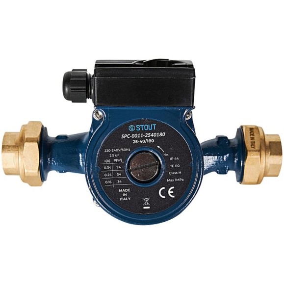 Циркуляционный насос STOUT SPC-0011-2540180 25-40/180 220/240V 50Hz с латун RG0093JHDQRMNN