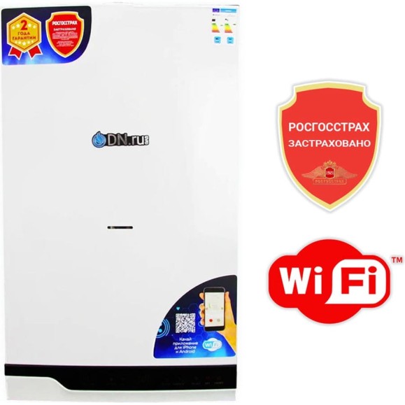Котел газовый двухконтурный DN.ru 24кВт, с Wi-Fi GB24CD-W настенный, белый D380-00003 Котел газовый двухконтурный DN.ru 24кВт, с Wi-Fi GB24CD-W настенный, белый D380-00003