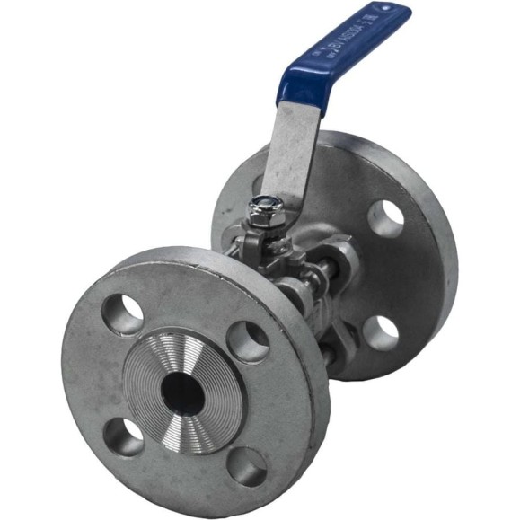 Кран шаровый фланцевый трехсоставной нержавеющий NEWKEY (3PC), AISI304 DN15 (1/2 Кран шаровый фланцевый трехсоставной нержавеющий NEWKEY (3PC), AISI304 DN15 (1/2