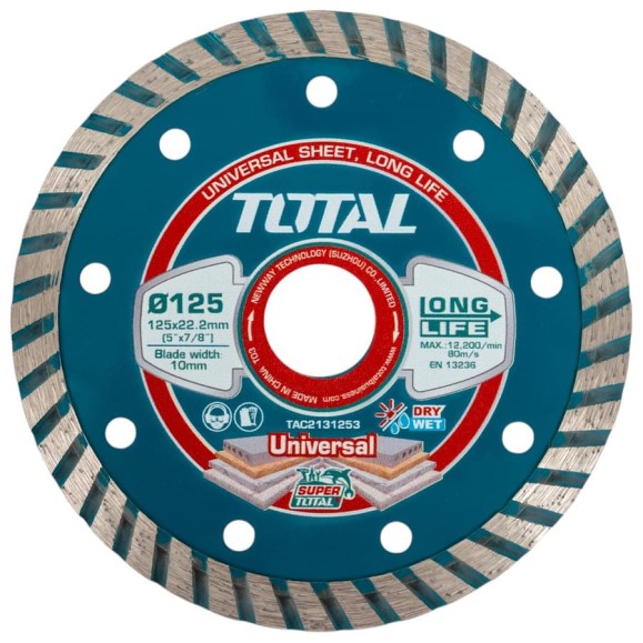 Диск алмазный TURBO TOTAL TAC2131253 Диск алмазный TURBO TOTAL TAC2131253