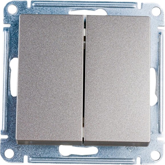 Переключатель Systeme Electric (Schneider Electric) AtlasDesign шампань 2-клавишный сх.6, 10АХ ATN000565 10 шт 13606489584877 Переключатель Systeme Electric (Schneider Electric) AtlasDesign шампань 2-клавишный сх.6, 10АХ ATN000565 10 шт 13606489584877