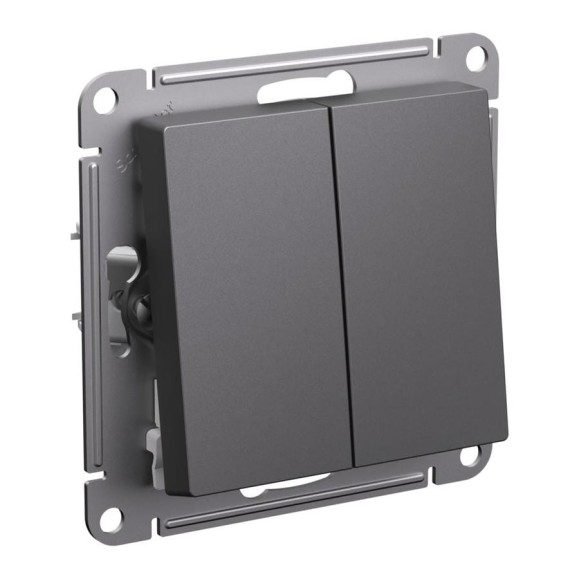 Переключатель Systeme Electric Atlasdesign базальт 2-клавишный, сх.6/2, 10ах, механизм ATN001465 5 шт 4690201025665 Переключатель Systeme Electric Atlasdesign базальт 2-клавишный, сх.6/2, 10ах, механизм ATN001465 5 шт 4690201025665