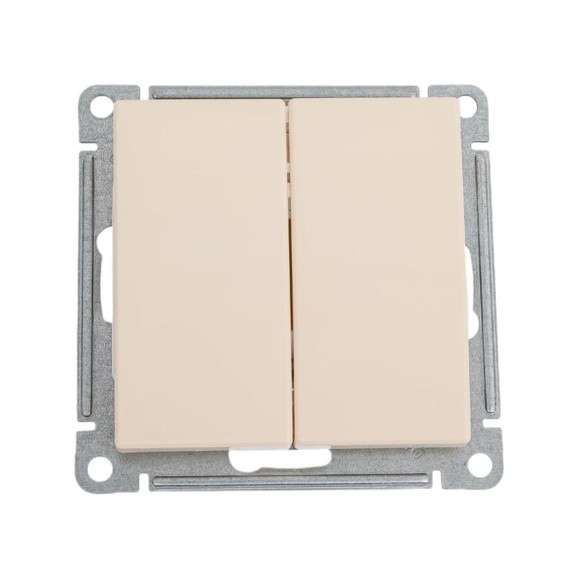 Переключатель Systeme Electric Wessen 59 слоновая кость 2-клавишный, 10ах VS610-256-2-86 10 шт 13606485438792 Переключатель Systeme Electric Wessen 59 слоновая кость 2-клавишный, 10ах VS610-256-2-86 10 шт 13606485438792