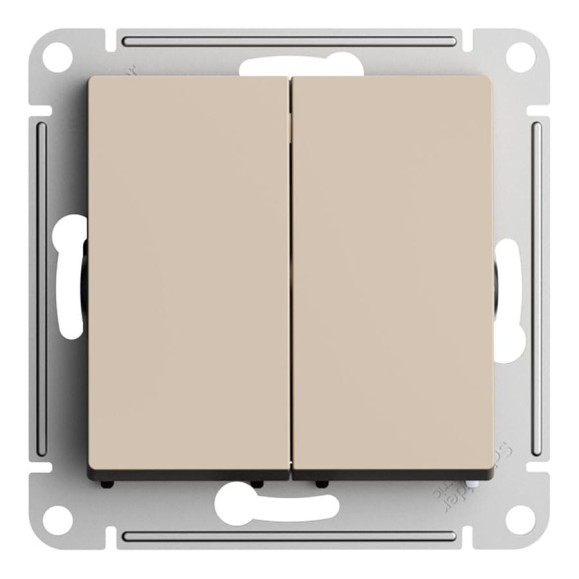 Переключатель Systeme Electric Atlasdesign песочный 2-клавишный, сх.6, 10ах ATN001265 5 шт 13606485820115 Переключатель Systeme Electric Atlasdesign песочный 2-клавишный, сх.6, 10ах ATN001265 5 шт 13606485820115