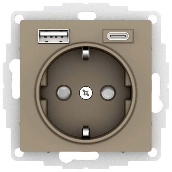 Розетка Systeme Electric (Schneider Electric) Atlasdesign 16а c 2 usb a+c, 5в/2,4а/3,0а, 2x5в/1,5а, механизм, шампань ATN000532 8 шт 13606489584723 Розетка Systeme Electric (Schneider Electric) Atlasdesign 16а c 2 usb a+c, 5в/2,4а/3,0а, 2x5в/1,5а, механизм, шампань ATN000532 8 шт 13606489584723