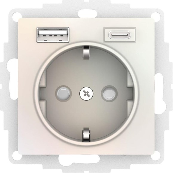Розетка Systeme Electric (Schneider Electric) Atlasdesign 16а c 2 usb a+c, 5в/2,4а/3,0а, 2x5в/1,5а, механизм, жемчуг ATN000432 8 шт 13606489584334 Розетка Systeme Electric (Schneider Electric) Atlasdesign 16а c 2 usb a+c, 5в/2,4а/3,0а, 2x5в/1,5а, механизм, жемчуг ATN000432 8 шт 13606489584334