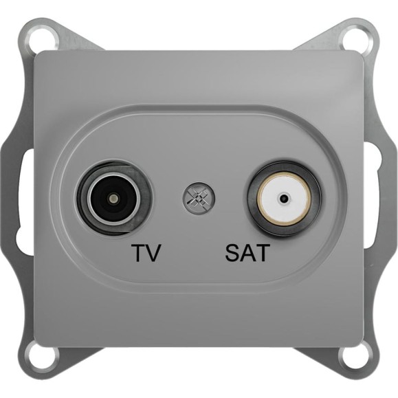 Розетка Systeme Electric (Schneider Electric) Glossa алюминий TV-SAT одиночная 1DB SE GSL000397 10 шт 13606480658553