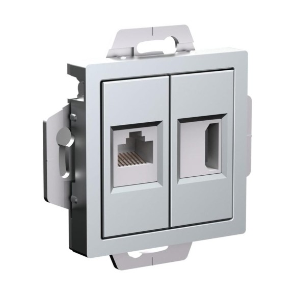 Розетка Systeme Electric Atlasdesign алюминий двойная hdmi+rj45, кат.5е, механизм ATN000382 10 шт 4690201022022 Розетка Systeme Electric Atlasdesign алюминий двойная hdmi+rj45, кат.5е, механизм ATN000382 10 шт 4690201022022