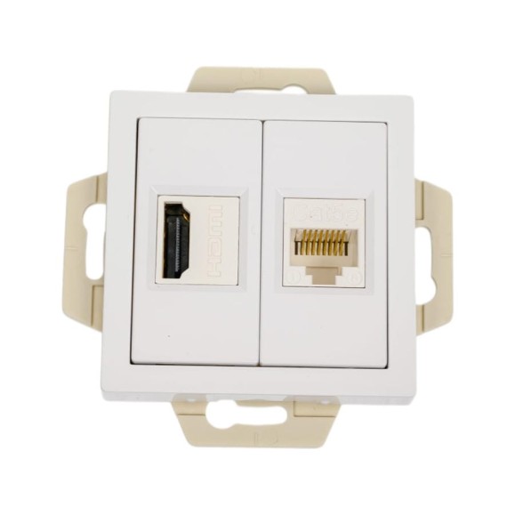 Розетка Systeme Electric Atlasdesign белый двойная hdmi+rj45, кат.5е, механизм ATN000182 10 шт 4690201022008 Розетка Systeme Electric Atlasdesign белый двойная hdmi+rj45, кат.5е, механизм ATN000182 10 шт 4690201022008