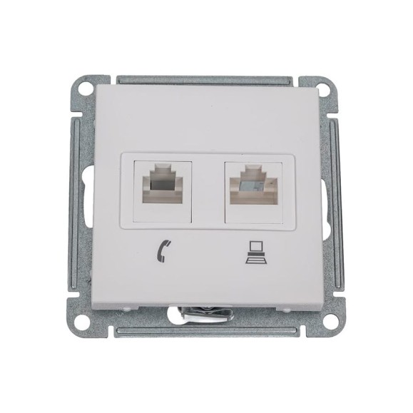 Розетка Systeme Electric Wessen 59 белый rj11+rj45 кат.5e RSI-251TK5E-1-86 10 шт 4607138060171 Розетка Systeme Electric Wessen 59 белый rj11+rj45 кат.5e RSI-251TK5E-1-86 10 шт 4607138060171
